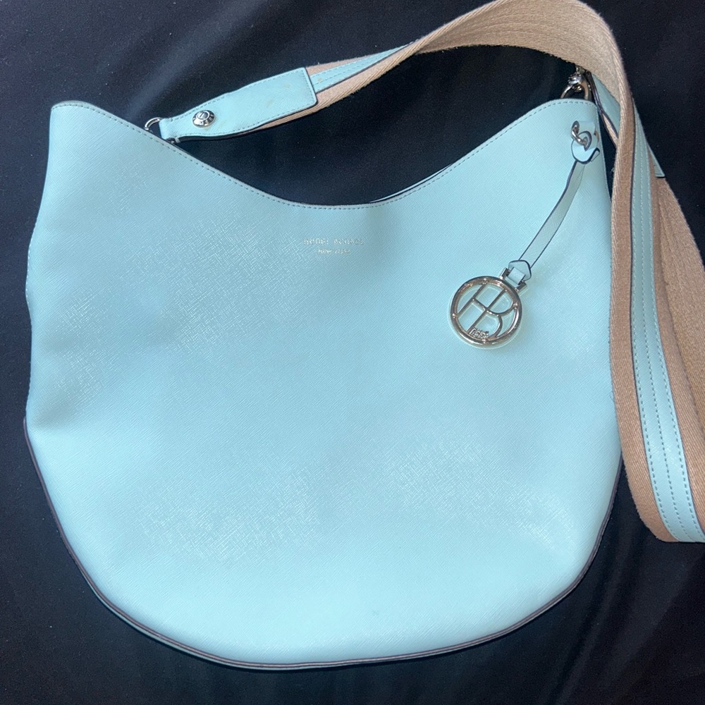 Henri Bendel Light Blue Hobo Crossbody Bag